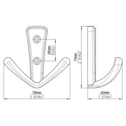 BAUHAUS Siro Garderobenhaken 1654/ZN21 L X B X H: 76 X 71 X 40 Mm, Anzahl Haken: 1 Stk. -BAUHAUS Shop 12 2521