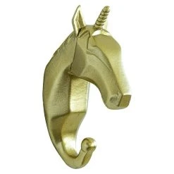 BAUHAUS Garderobenhaken Einhorn L X B X H: 4 X 7 X 12 Cm, Gold