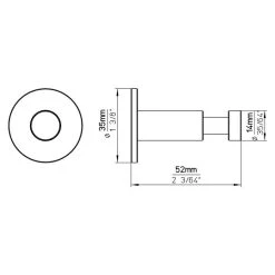 BAUHAUS Siro Garderobenhaken L X B X H: 35 X 35 X 52 Mm, Anzahl Haken: 1 Stk. -BAUHAUS Shop 12 2564
