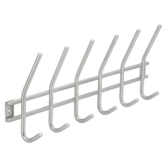 BAUHAUS Siro Garderobenleiste 2196-460N1V L X B X H: 460 X 160 X 50 Mm, Anzahl Haken: 6 Stk. 2 BAUHAUS Siro Garderobenleiste 2196-460N1V L X B X H: 460 X 160 X 50 Mm, Anzahl Haken: 6 Stk. – Bild 2