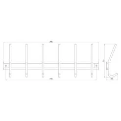 BAUHAUS Siro Garderobenleiste 2196-460N1V L X B X H: 460 X 160 X 50 Mm, Anzahl Haken: 6 Stk. 10 BAUHAUS Siro Garderobenleiste 2196-460N1V L X B X H: 460 X 160 X 50 Mm, Anzahl Haken: 6 Stk. -BAUHAUS Shop 12 2631