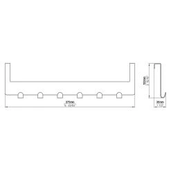 BAUHAUS Siro Türgarderobe 1977 Metall Chrom L X H: 375 X 100 Mm, Anzahl Haken: 6 Stk. -BAUHAUS Shop 12 2638