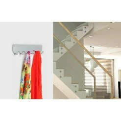 BAUHAUS Siro Garderobenleiste 2178-240ZN1KV1S L X B X H: 240 X 41 X 16 Mm, Anzahl Haken: 6 Stk., Silber -BAUHAUS Shop 12 2651