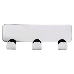 BAUHAUS Siro Hakenleiste 2178-156ZN4KV1S 114 X 16 Mm, Anzahl Haken: 3 Stk., Verchromt Poliert