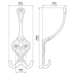 BAUHAUS Siro Garderobenhaken 504/ZN10 L X B X H: 57 X 151 X 59 Mm, Anzahl Haken: 3 Stk. -BAUHAUS Shop 12 2687