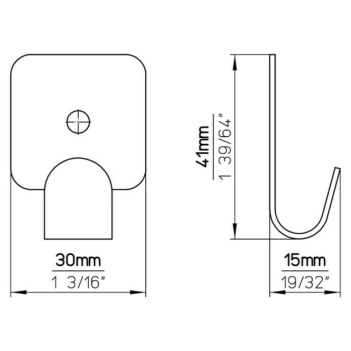 BAUHAUS Siro Garderobenhaken 2177 L X B X H: 30 X 41 X 15 Mm, Anzahl Haken: 1 Stk. 5 BAUHAUS Siro Garderobenhaken 2177 L X B X H: 30 X 41 X 15 Mm, Anzahl Haken: 1 Stk. – Bild 5