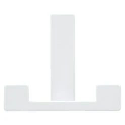 BAUHAUS Siro Garderobenhaken L X B X H: 70 X 61 X 40 Mm, Anzahl Haken: 2 Stk., Weiß -BAUHAUS Shop 12 2754