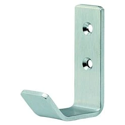 BAUHAUS Garderobenhaken L X B X H: 60 X 20 X 44 Mm, Ausstattung: 1 Haken, Lochabstand: 20 Mm, Matt Gebürstet