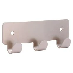 BAUHAUS Siro Hakenleiste L X H: 114 X 41 Mm, Anzahl Haken: 3 Stk., Vernickelt