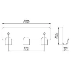 BAUHAUS Siro Hakenleiste L X H: 114 X 41 Mm, Anzahl Haken: 3 Stk., Vernickelt -BAUHAUS Shop 12 2808