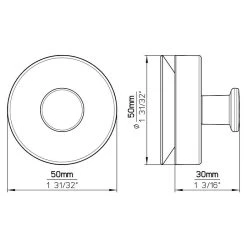 BAUHAUS Siro Garderobenhaken L X B X H: 50 X 50 X 30 Mm, Anzahl Haken: 1 Stk., Silber -BAUHAUS Shop 12 2887