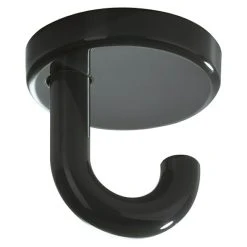 BAUHAUS Garderobenhaken Ø X L: 40 X 40 Mm, Polyamid, Deckenmontage, Schwarz