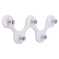 BAUHAUS Siro Hakenleiste 01047 Reinweiß L X H: 248 X 103 Mm, Anzahl Haken: 5 Stk.