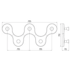 BAUHAUS Siro Hakenleiste 01047 Reinweiß L X H: 248 X 103 Mm, Anzahl Haken: 5 Stk. -BAUHAUS Shop 12 2926