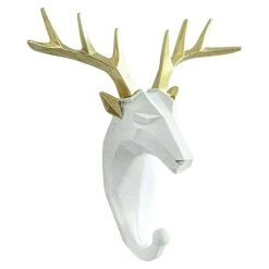 BAUHAUS Garderobenhaken Rentier L X B X H: 16 X 6,2 X 17 Cm, Weiß