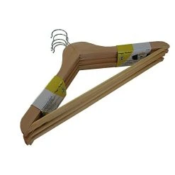 BAUHAUS Holzkleiderbügel 5 Stk., Mit Steg