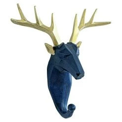 BAUHAUS Garderobenhaken Rentier L X B X H: 16 X 6,2 X 17 Cm, Blau