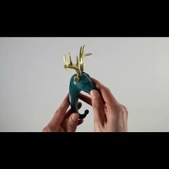 BAUHAUS Garderobenhaken Rentier L X B X H: 16 X 6,2 X 17 Cm, Blau -BAUHAUS Shop 12 2977