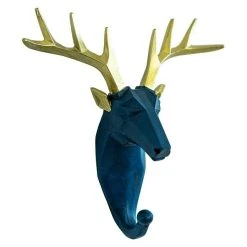 BAUHAUS Garderobenhaken Rentier L X B X H: 16 X 6,2 X 17 Cm, Blau -BAUHAUS Shop 12 2978