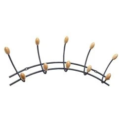 BAUHAUS Portaferm Garderobenleiste Rainbow Ausstattung: 5 Haken, Schwarz