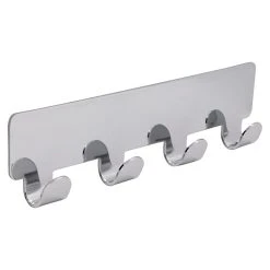 BAUHAUS Siro Hakenleiste 2178-156ZN1KV1S 156 X 16 Mm, Anzahl Haken: 4 Stk., Verchromt Poliert -BAUHAUS Shop 12 3000