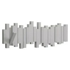 BAUHAUS Umbra Garderobenleiste L X B X H: 49,2 X 3 X 18 Cm, Anzahl Haken: 5 Stk., Grau