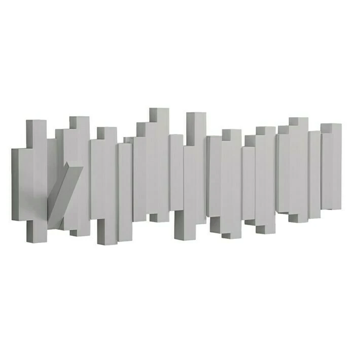 BAUHAUS Umbra Garderobenleiste L X B X H: 49,2 X 3 X 18 Cm, Anzahl Haken: 5 Stk., Grau 1 BAUHAUS Umbra Garderobenleiste L X B X H: 49,2 X 3 X 18 Cm, Anzahl Haken: 5 Stk., Grau