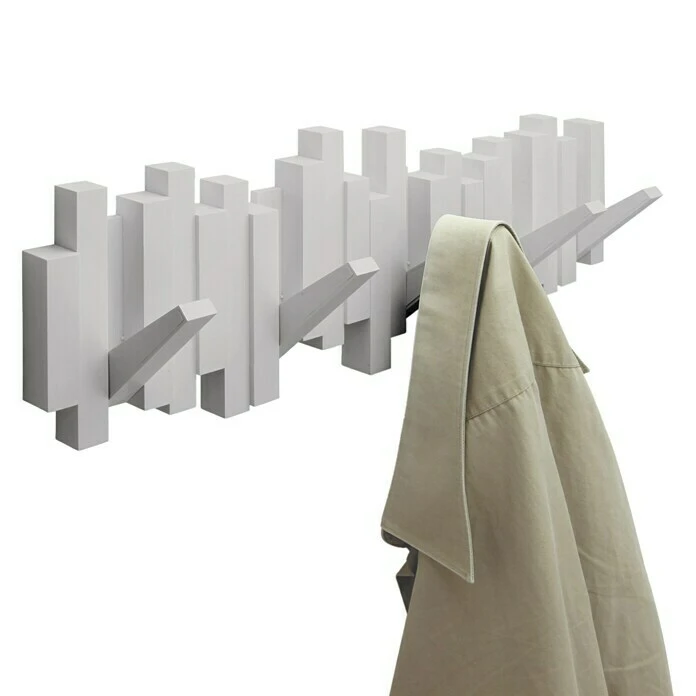 BAUHAUS Umbra Garderobenleiste L X B X H: 49,2 X 3 X 18 Cm, Anzahl Haken: 5 Stk., Grau 3 BAUHAUS Umbra Garderobenleiste L X B X H: 49,2 X 3 X 18 Cm, Anzahl Haken: 5 Stk., Grau – Bild 3
