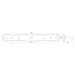 BAUHAUS Siro Garderobenleiste S126-460HZ5 L X B X H: 460 X 60 X 77 Mm, Anzahl Haken: 5 Stk. -BAUHAUS Shop 12 3029