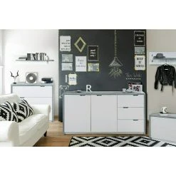 BAUHAUS Phönix Bruno Garderobenleiste L X B X H: 20 X 75 X 30 Cm, Grau/Weiß -BAUHAUS Shop 12 3036