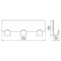 BAUHAUS Siro Hakenleiste 2178-114ZN4KV1S 114 X 16 Mm, Anzahl Haken: 3 Stk., Vernickelt Matt -BAUHAUS Shop 12 3047