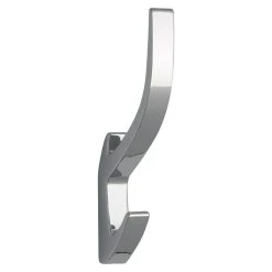 BAUHAUS Siro Garderobenhaken 2432/ZN1 L X B X H: 15 X 150 X 71 Mm, Anzahl Haken: 2 Stk., Chrom