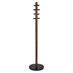 BAUHAUS Umbra Garderobenständer Pillar Ø X H: 40 X 168 Cm, Anzahl Haken: 8 Stk., Walnuss
