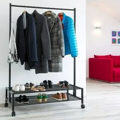 BAUHAUS Kleiderwagen 60 X 116 X 160 Cm, Rollen, Material Gestell: Stahl -BAUHAUS Shop 12 3103