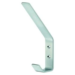 BAUHAUS Garderobenhaken L X B X H: 140 X 20 X 72 Mm, Ausstattung: 1 Haken, Lochabstand: 20 Mm, Matt Gebürstet