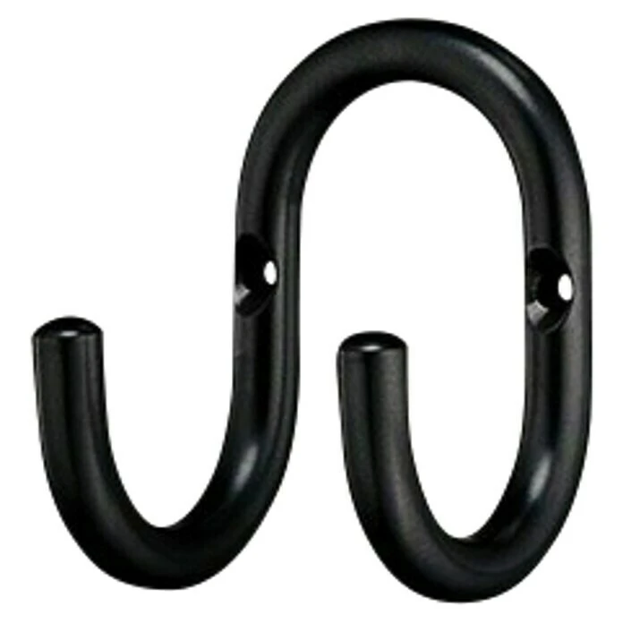 BAUHAUS Häfele Garderobenhaken Mit 2 Haken, Schwarz B X H: 60 X 85 Mm, Stahl, 1 Stk. 1 BAUHAUS Häfele Garderobenhaken Mit 2 Haken, Schwarz B X H: 60 X 85 Mm, Stahl, 1 Stk.