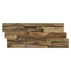 BAUHAUS Indo Holzpaneel 3D Wall Elegance Nature Teak, 500 X 200 X 10 Mm, 10 Paneele