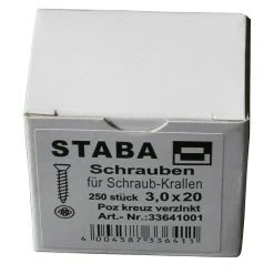 BAUHAUS Staba Schrauben Durchmesser: 3 Mm, Länge: 20 Mm, 250 Stk.