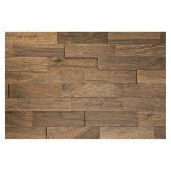 BAUHAUS Wodewa Echtholzriemchen 200 Nussbaum 200 X 50 Mm, 2 Mm - 6 Mm, 1 M², Strukturiert Unbehandelt