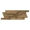 BAUHAUS Indo Holzpaneel 3D Wall Nature Teak, 500 X 200 X 10 Mm, 10 Paneele