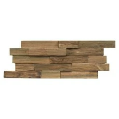 BAUHAUS Indo Holzpaneel 3D Wall Nature Teak, 500 X 200 X 10 Mm, 10 Paneele