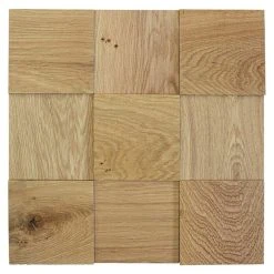BAUHAUS Wodewa Holzmosaik 100 Eiche 300 X 300 Mm, Stärke: 3 Mm - 6 Mm, 1 Matte