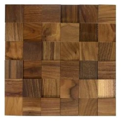 BAUHAUS Wodewa Holzmosaik 50 Nussbaum 300 X 300 Mm, Stärke: 2 Mm - 6 Mm, 1 Matte