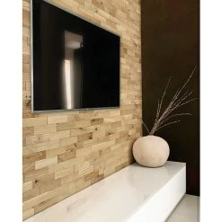 BAUHAUS Wodewa Echtholzriemchen 200 Eiche Rustikal 200 X 50 Mm, Stärke: 2 Mm - 6 Mm, 1 M², Strukturiert Unbehandelt -BAUHAUS Shop 12 541