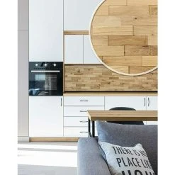 BAUHAUS Wodewa Echtholzriemchen 200 Eiche Rustikal 200 X 50 Mm, Stärke: 2 Mm - 6 Mm, 1 M², Strukturiert Unbehandelt -BAUHAUS Shop 12 543