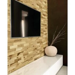 BAUHAUS Wodewa Echtholzriemchen 200 Eiche Rustikal 200 X 50 Mm, Stärke: 2 Mm - 6 Mm, 1 M², Strukturiert UV-geölt -BAUHAUS Shop 12 587