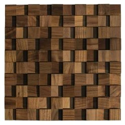 BAUHAUS Wodewa Holzmosaik 30 Nussbaum 300 X 300 Mm, Stärke: 2 Mm - 6 Mm, 1 Matte