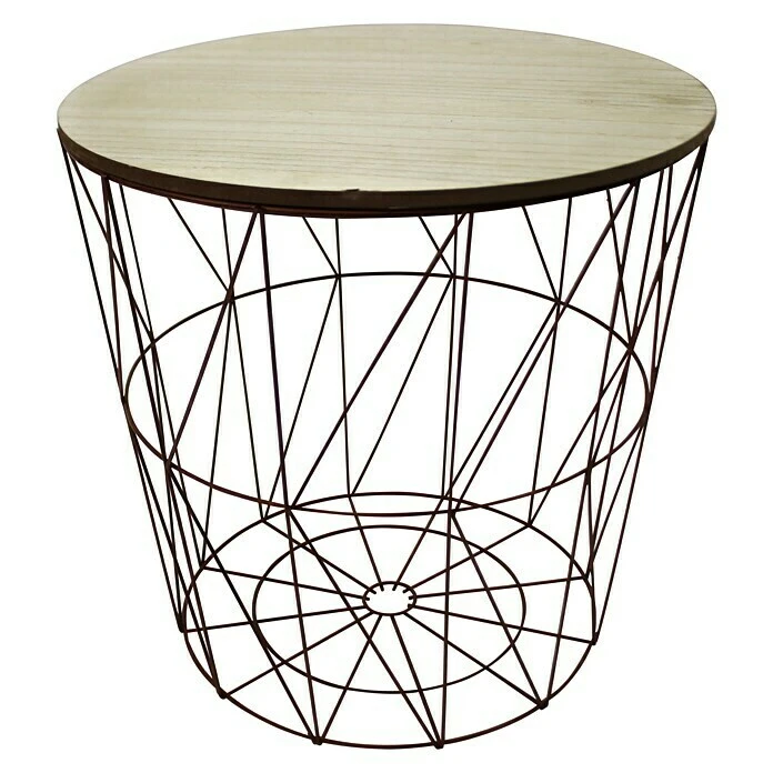 BAUHAUS Beistelltisch Ø X H: 29 X 31 Cm, Mitteldichte Holzfaserplatte (MDF), Kupfer/Natur 1 BAUHAUS Beistelltisch Ø X H: 29 X 31 Cm, Mitteldichte Holzfaserplatte (MDF), Kupfer/Natur