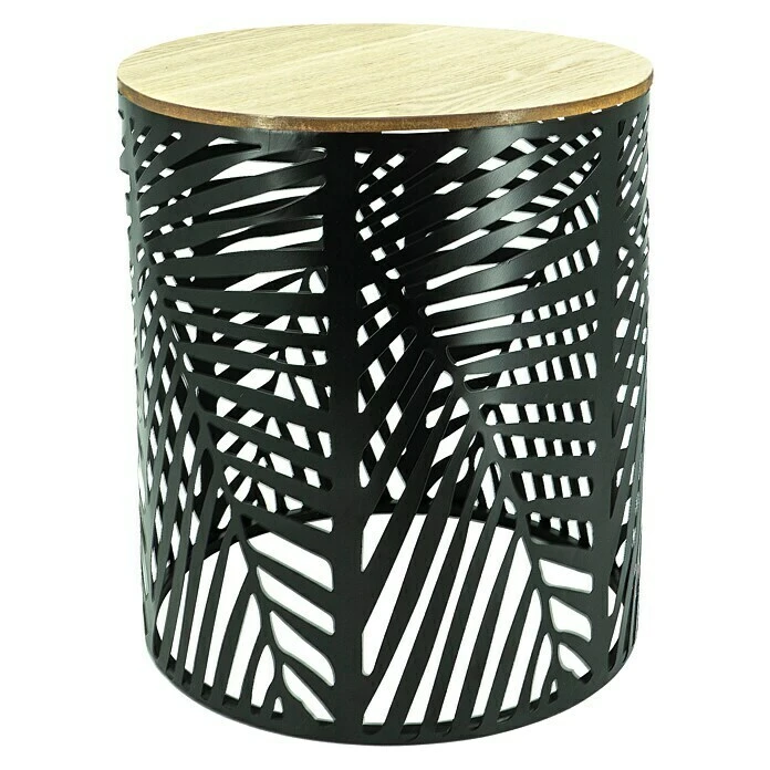 BAUHAUS Beistelltisch Metalltonne Blume Ø X H: 35 X 40 Cm, Metall, Schwarz 1 BAUHAUS Beistelltisch Metalltonne Blume Ø X H: 35 X 40 Cm, Metall, Schwarz