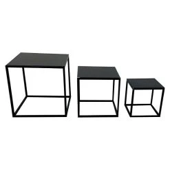 BAUHAUS Beistelltisch Cube 18 X 18 X 18 Cm, Schwarz, Metall